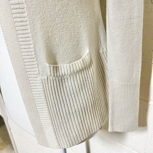 Banana Republic Wool Blend Cream Open Cardigan w/Pockets Size XS - Picture 4 of 9